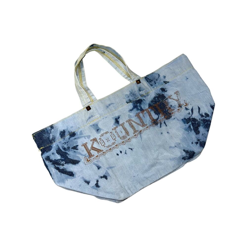 Kapital Bleached Denim Tote Hand Bag